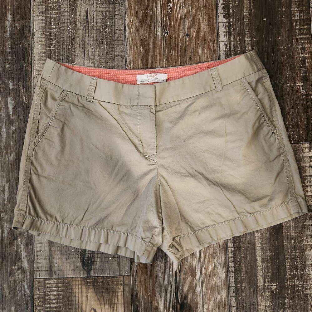 J. Crew Chino Women's Khaki Shorts Size 14